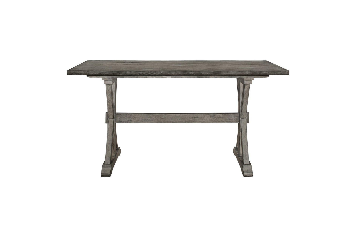 Amsonia White Sand Through Rustic Solid Wood, Veneer Rectangular Counter Height Dining Room Set - Ella Furniture
