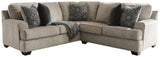 Bovarian Stone Chenille 2-Piece Sectional - Ella Furniture