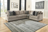 Bovarian Stone Chenille 3-Piece Sectional - Ella Furniture