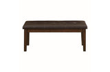 Wieland Brown Mindy Veneer Wood Faux Leather Upholstered Seat Rectangular Dining Room Set - Ella Furniture
