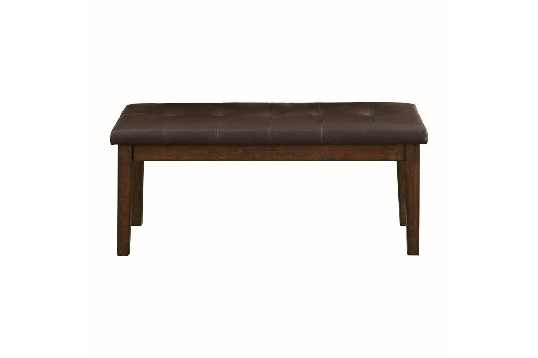 Wieland Brown Mindy Veneer Wood Faux Leather Upholstered Seat Rectangular Dining Room Set - Ella Furniture