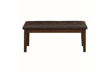 Wieland Brown Mindy Veneer Wood Faux Leather Upholstered Seat Rectangular Dining Room Set - Ella Furniture