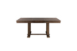 Wieland Brown Mindy Veneer Wood Faux Leather Upholstered Seat Rectangular Dining Room Set - Ella Furniture