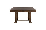 Wieland Brown Mindy Veneer Wood Faux Leather Upholstered Seat Rectangular Dining Room Set - Ella Furniture