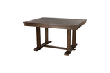 Wieland Brown Mindy Veneer Wood Faux Leather Upholstered Seat Rectangular Dining Room Set - Ella Furniture