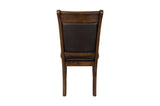 Wieland Brown Mindy Veneer Wood Faux Leather Upholstered Seat Rectangular Dining Room Set - Ella Furniture