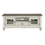 Granby Antique White And Rosy Brown Oak And Rubberwood Veneer, Wood And Engineered Wood Tv Stand - Ella Furniture