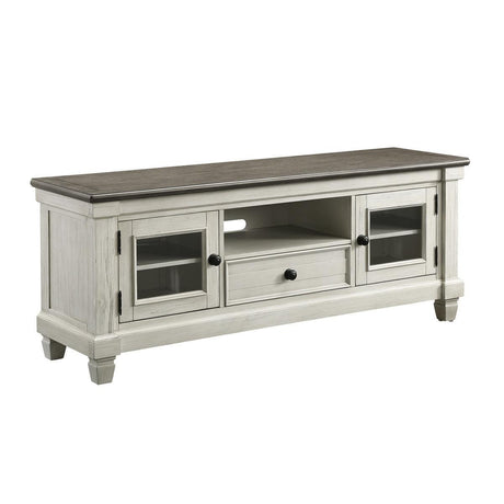 Granby Antique White And Rosy Brown Oak And Rubberwood Veneer, Wood And Engineered Wood Tv Stand - Ella Furniture