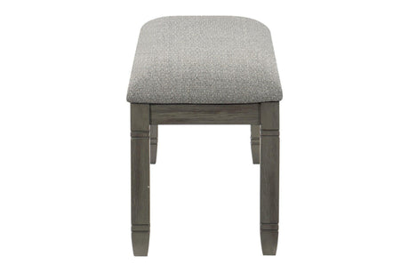 Granby Gray Modern Casual Solid Wood Fabric Upholstered Seat Rectangular Dining Room Set - Ella Furniture