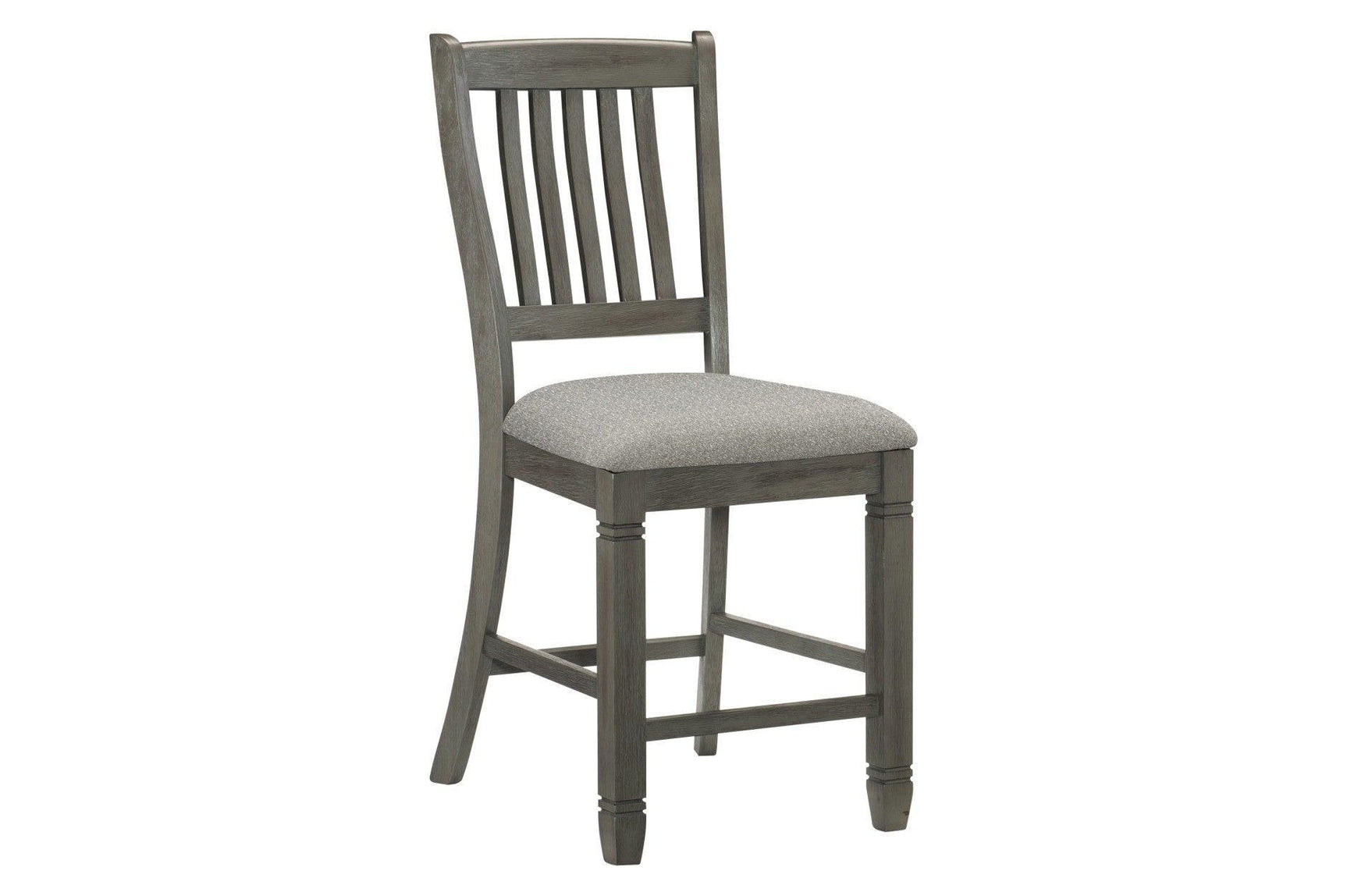 Granby Gray Solid Wood Fabric Upholstered Seat Rectangular Counter Height Dining Room Set - Ella Furniture
