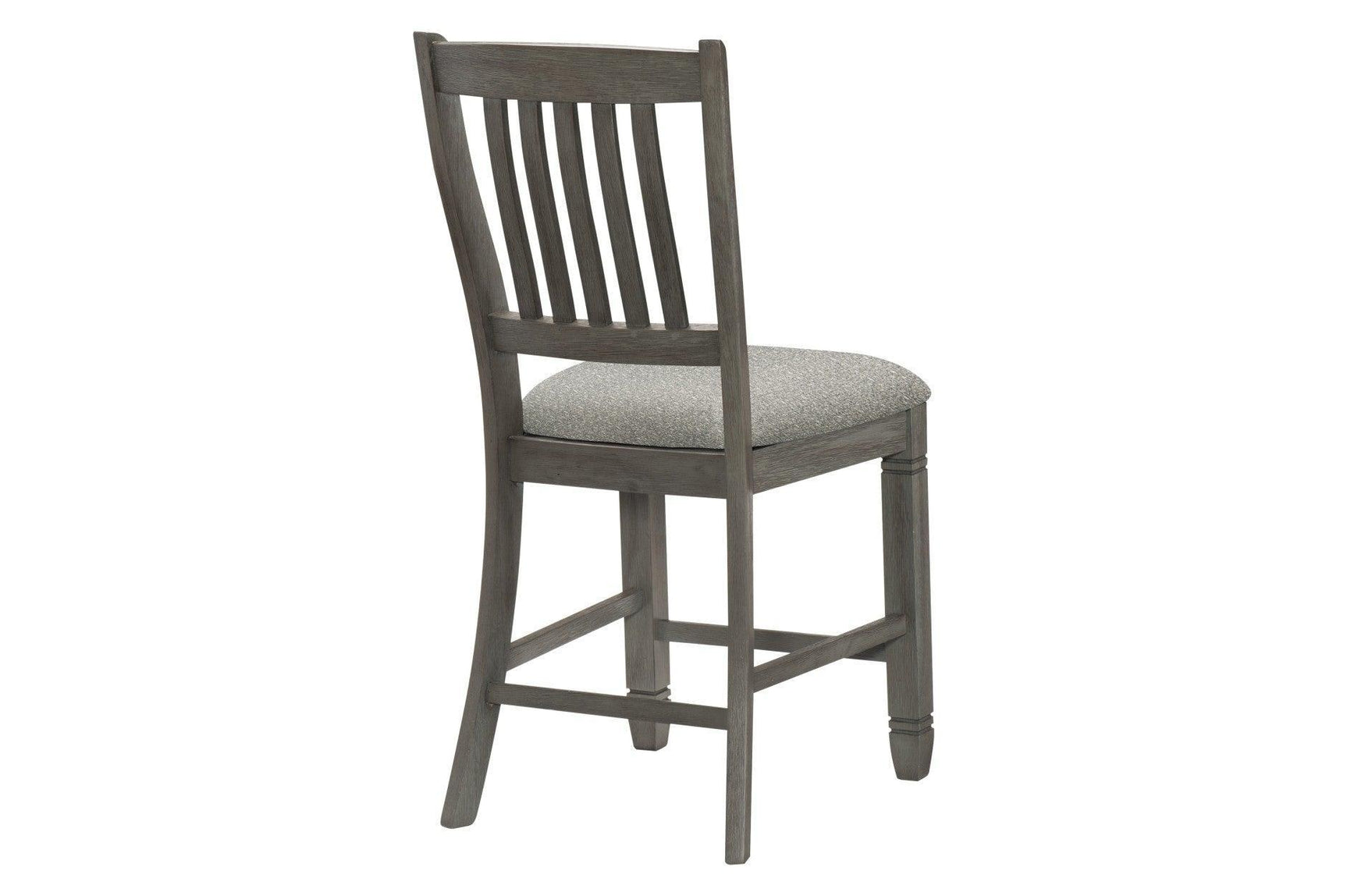 Granby Gray Solid Wood Fabric Upholstered Seat Rectangular Counter Height Dining Room Set - Ella Furniture