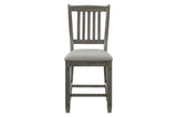 Granby Gray Solid Wood Fabric Upholstered Seat Rectangular Counter Height Dining Room Set - Ella Furniture
