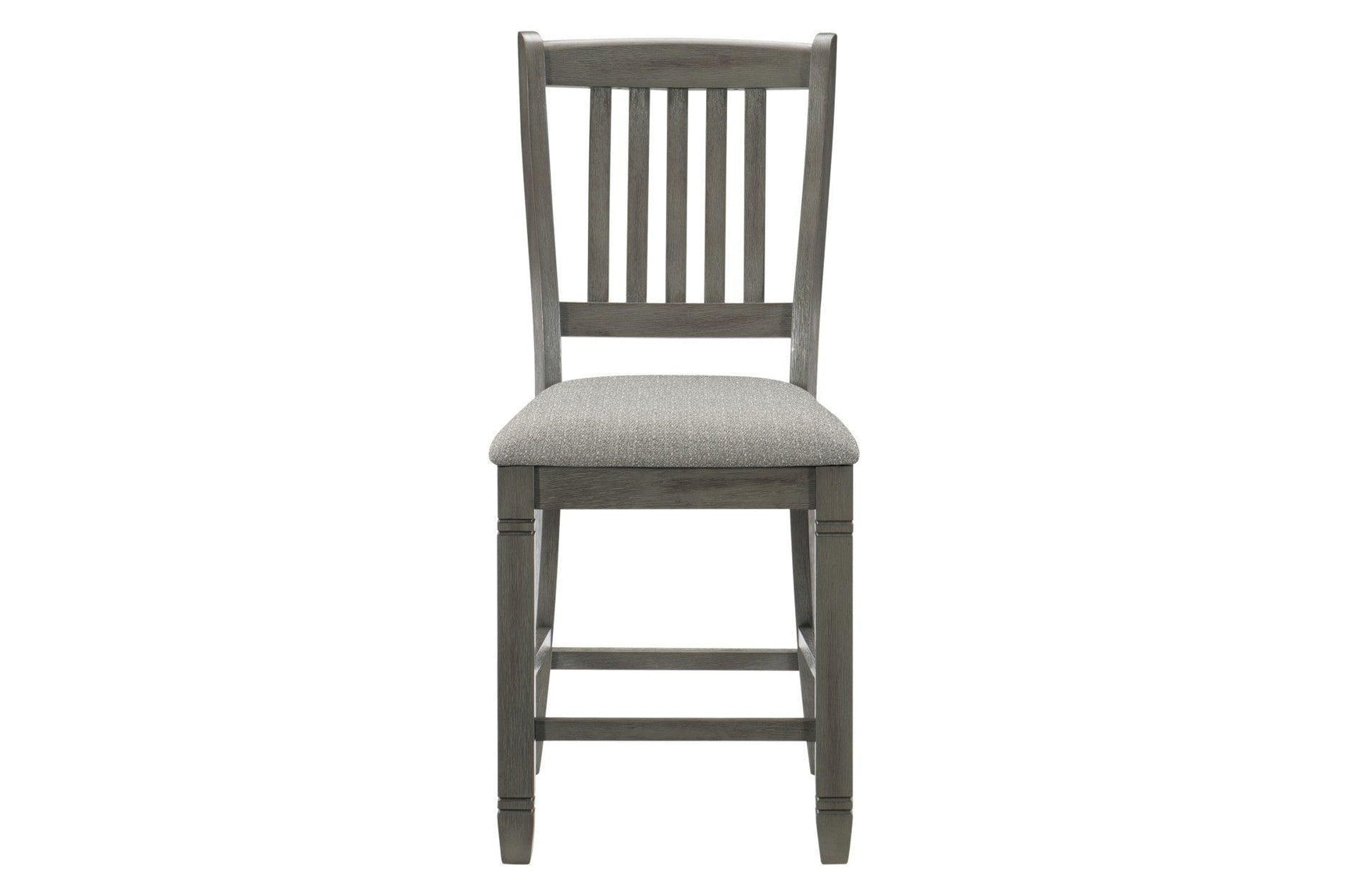 Granby Gray Solid Wood Fabric Upholstered Seat Rectangular Counter Height Dining Room Set - Ella Furniture