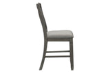 Granby Gray Solid Wood Fabric Upholstered Seat Rectangular Counter Height Dining Room Set - Ella Furniture