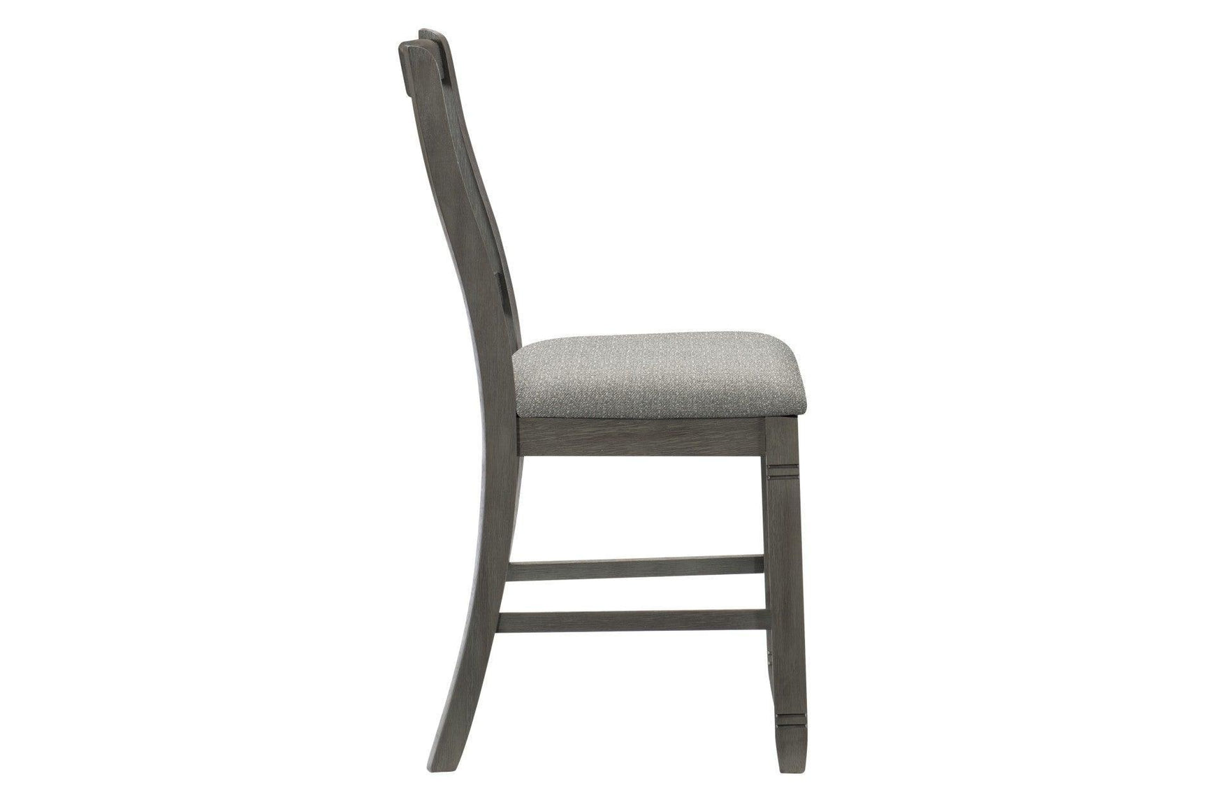 Granby Gray Solid Wood Fabric Upholstered Seat Rectangular Counter Height Dining Room Set - Ella Furniture