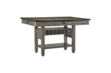 Granby Gray Solid Wood Fabric Upholstered Seat Rectangular Counter Height Dining Room Set - Ella Furniture