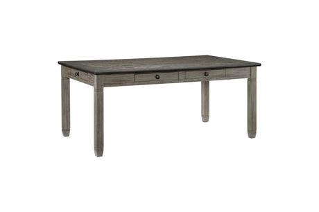 Granby Gray Modern Casual Solid Wood Fabric Upholstered Seat Rectangular Dining Room Set - Ella Furniture