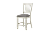 Granby Antique White, Rosy Brown Solid Wood Fabric Rectangular Storage Dining Room Set - Ella Furniture