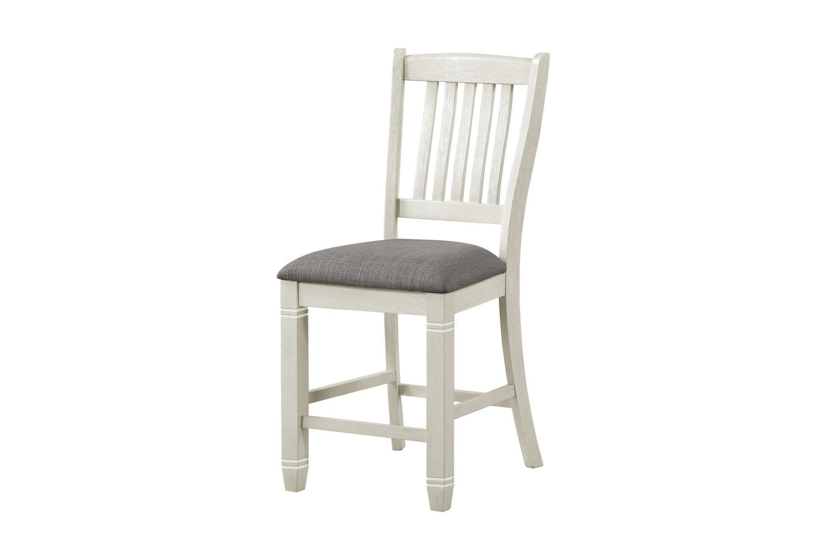 Granby Antique White, Rosy Brown Solid Wood Fabric Rectangular Storage Dining Room Set - Ella Furniture