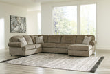 Hoylake Chocolate Chenille 3-Piece Sectional With Chaise 56402S1 - Ella Furniture