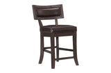 Oxton Epresso Modern Contemporary Solid Wood Faux Leather Storage Counter Height Dining Room Set - Ella Furniture