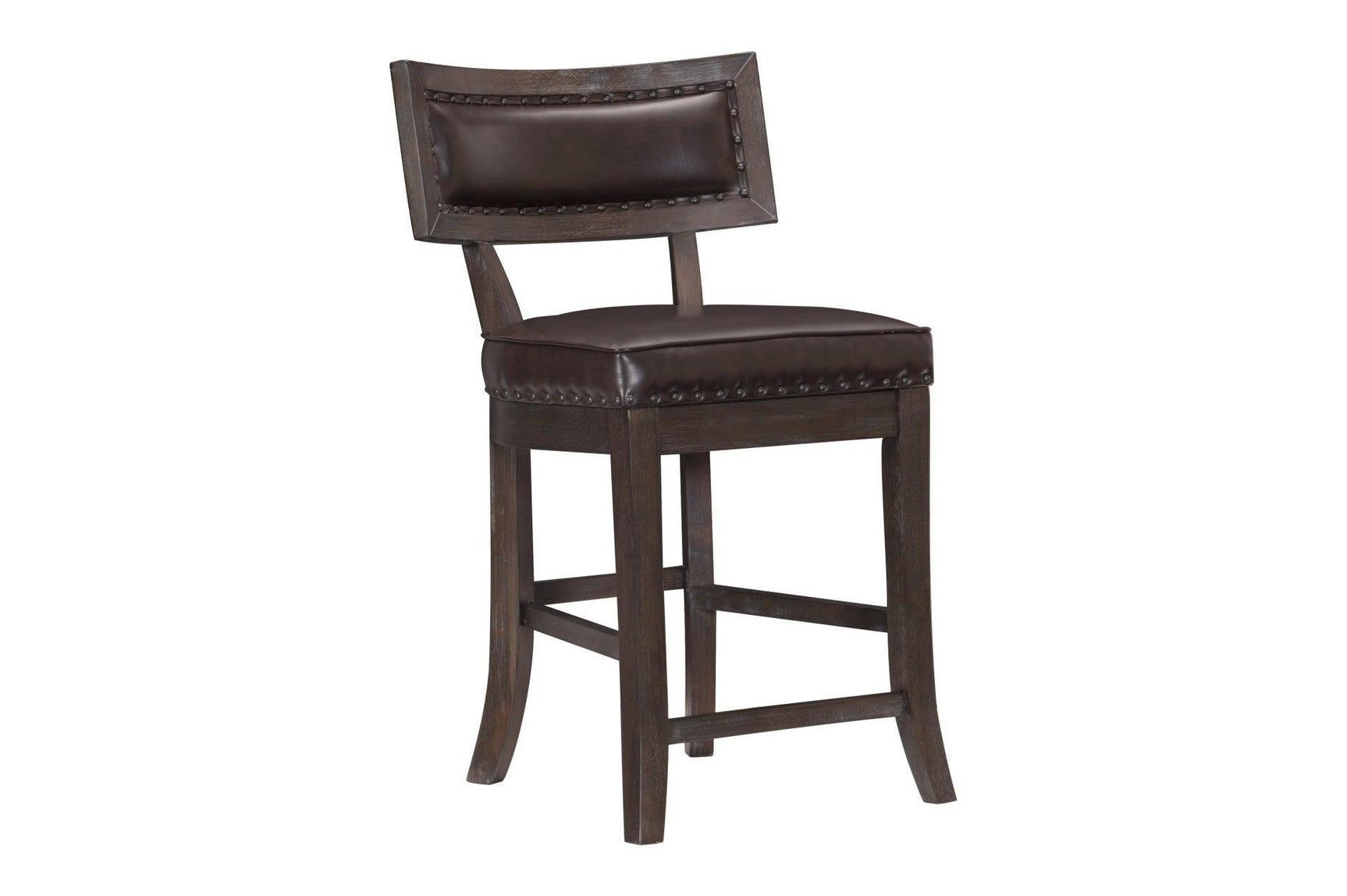 Oxton Epresso Modern Contemporary Solid Wood Faux Leather Storage Counter Height Dining Room Set - Ella Furniture