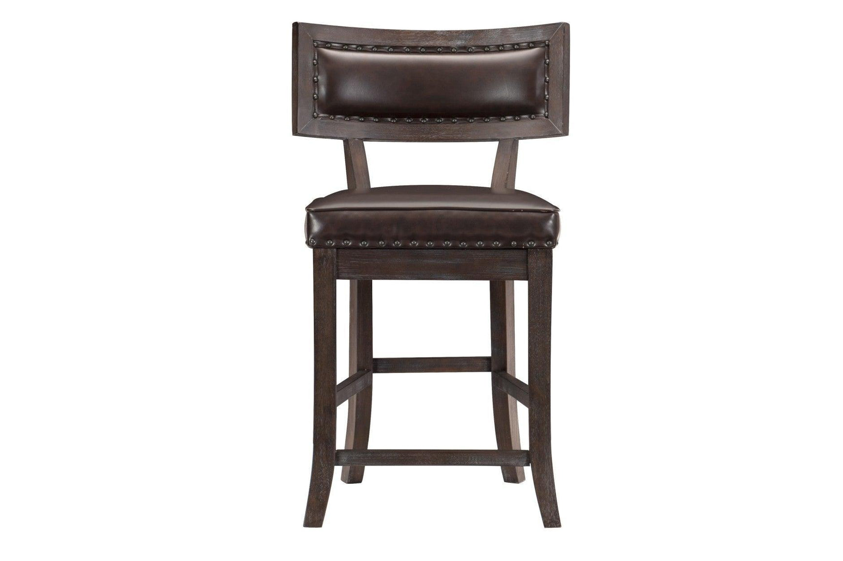 Oxton Epresso Modern Contemporary Solid Wood Faux Leather Storage Counter Height Dining Room Set - Ella Furniture