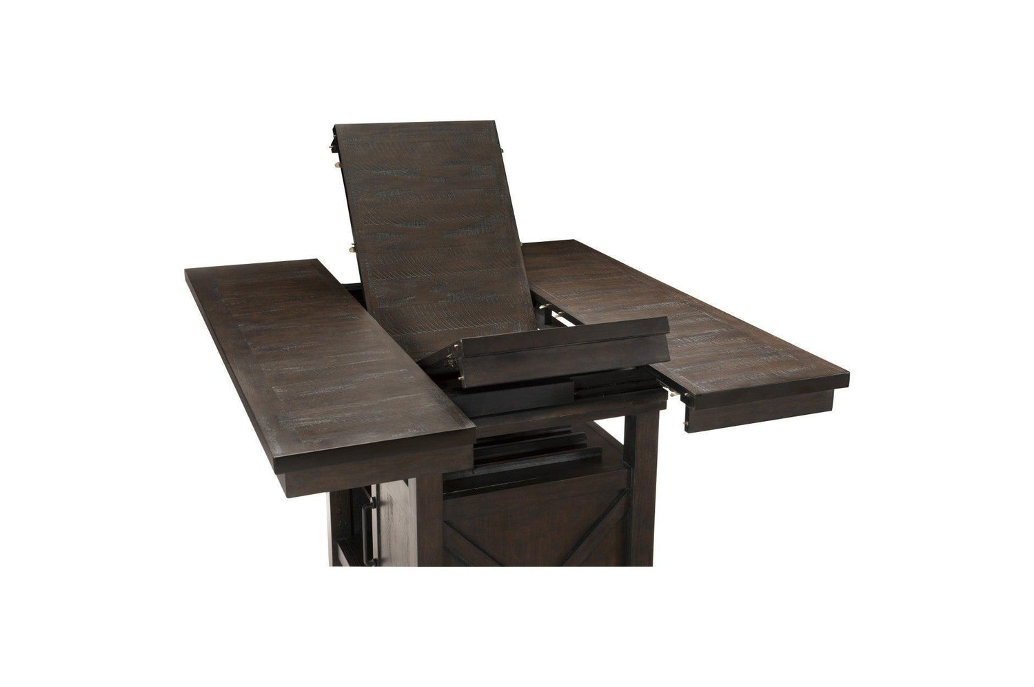 Oxton Rustic Contemporary Solid Wood Fabric Upholstered Storage Counter Height Dining Room Set - Ella Furniture