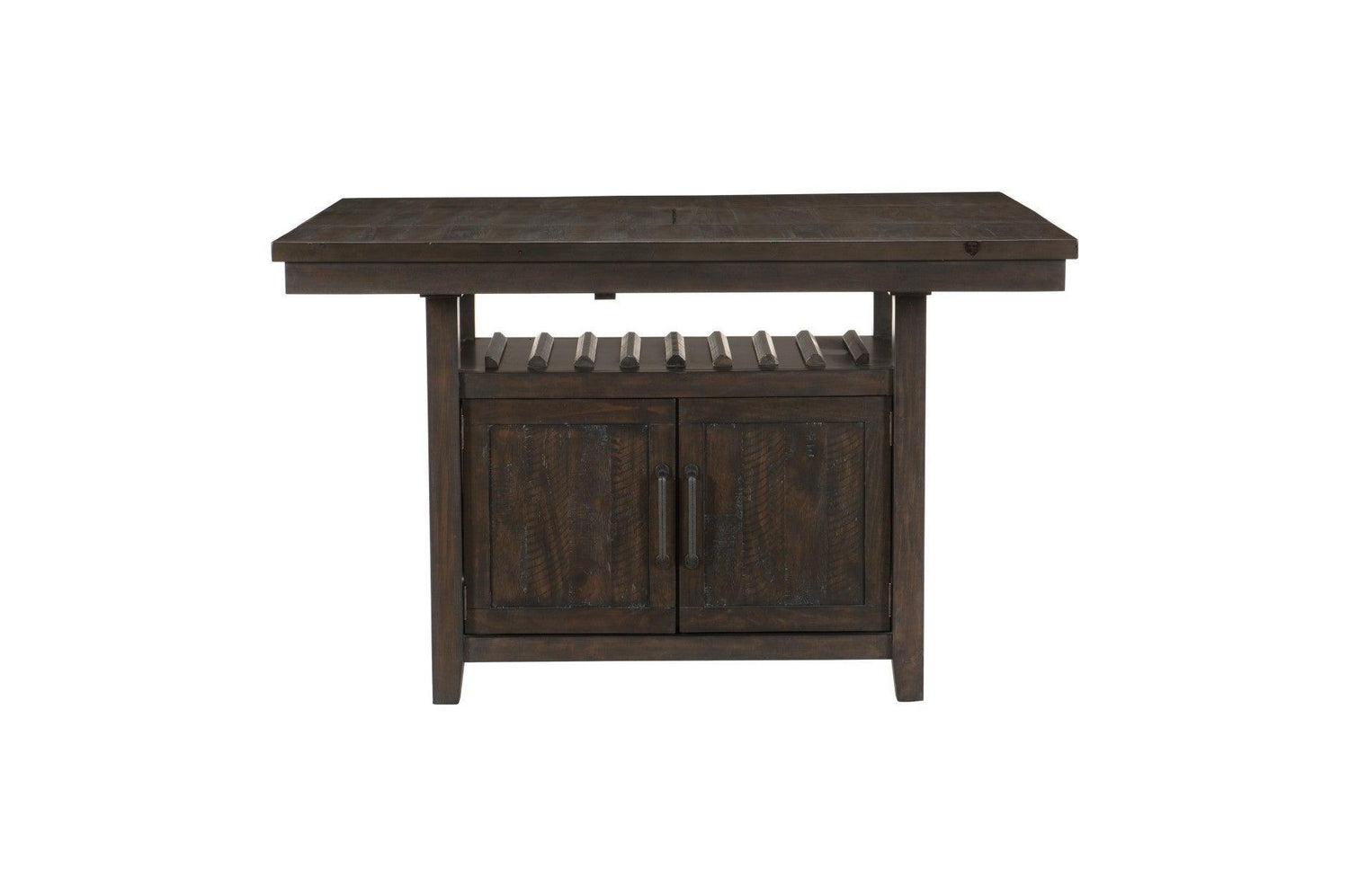 Oxton Rustic Contemporary Solid Wood Fabric Upholstered Storage Counter Height Dining Room Set - Ella Furniture