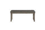 Holders Gray Finish Modern Transitional Casual Solid Wood Faux Leather Upholstery Dining Room Set - Ella Furniture