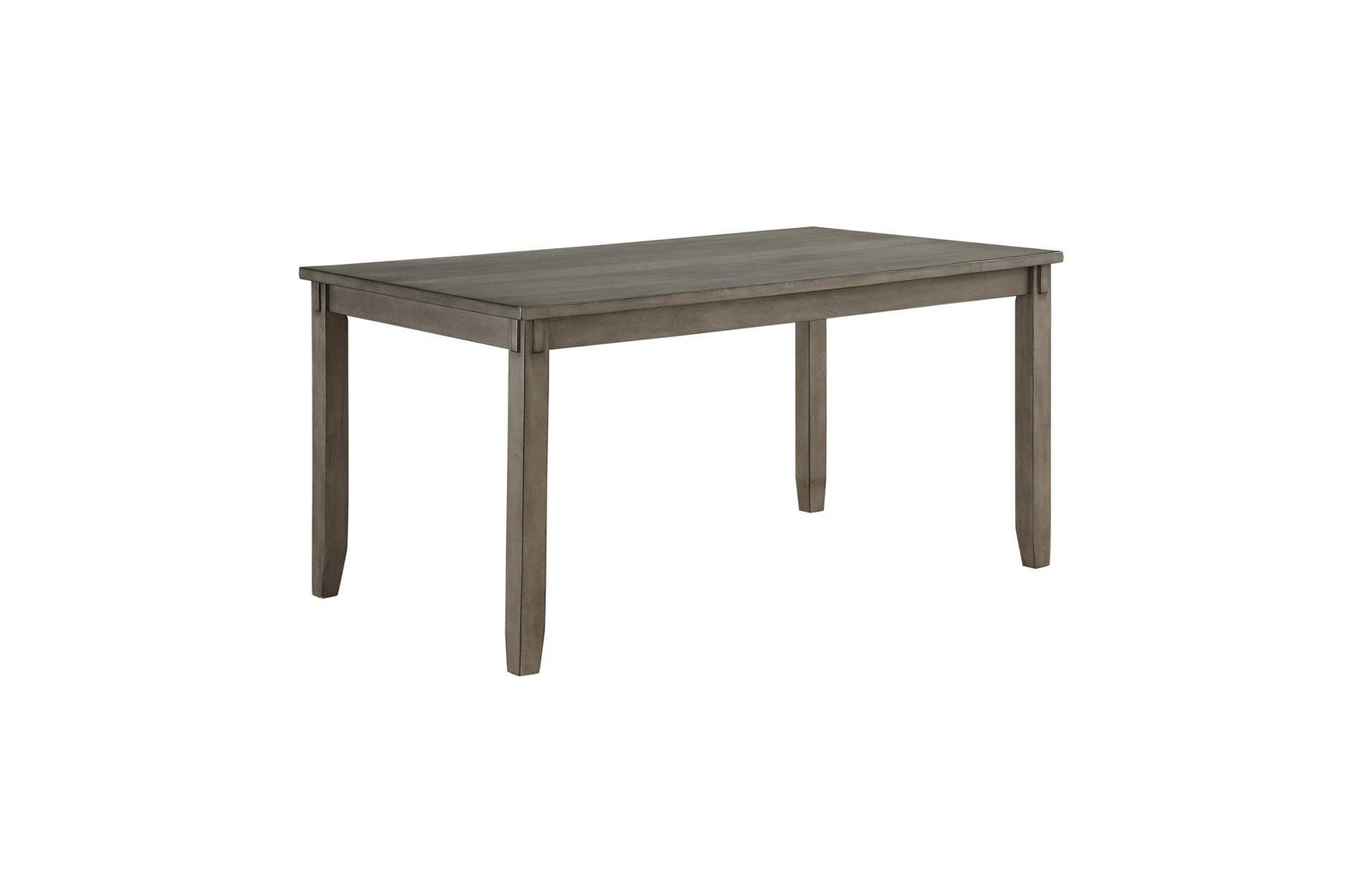 Holders Gray Finish Modern Transitional Casual Solid Wood Faux Leather Upholstery Dining Room Set - Ella Furniture