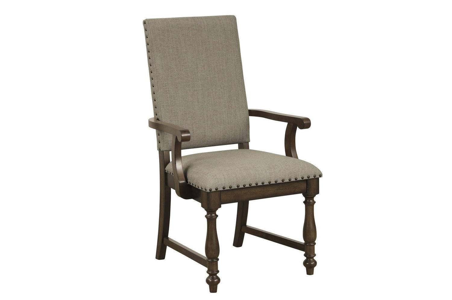 Stonington Beige Traditional Solid Wood Fabric Upholstered Seat Rectangular Dining Room Set - Ella Furniture