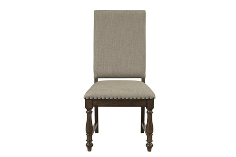 Stonington Beige Traditional Solid Wood Fabric Upholstered Seat Rectangular Dining Room Set - Ella Furniture
