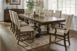 Stonington Beige Traditional Solid Wood Fabric Upholstered Seat Rectangular Dining Room Set - Ella Furniture