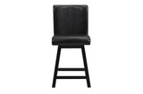 Hillshaw Dark-Cherry Solid Wood Faux Leather Upholstered Seat Triangular Dining Room Set - Ella Furniture