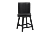 Hillshaw Dark-Cherry Solid Wood Faux Leather Upholstered Seat Triangular Dining Room Set - Ella Furniture