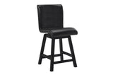 Hillshaw Dark-Cherry Solid Wood Faux Leather Upholstered Seat Triangular Dining Room Set - Ella Furniture