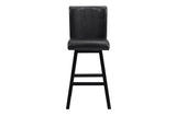 Hillshaw Dark-Cherry Solid Wood Faux Leather Upholstered Seat Triangular Dining Room Set - Ella Furniture