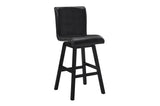 Hillshaw Dark-Cherry Solid Wood Faux Leather Upholstered Seat Triangular Dining Room Set - Ella Furniture