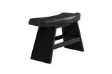 Hillshaw Dark-Cherry Solid Wood Faux Leather Upholstered Seat Triangular Dining Room Set - Ella Furniture