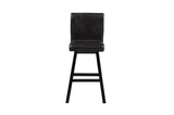 Hillshaw Dark-Cherry Solid Wood Faux Leather Upholstered Seat Triangular Dining Room Set - Ella Furniture