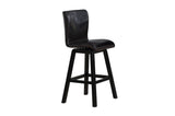 Hillshaw Dark-Cherry Solid Wood Faux Leather Upholstered Seat Triangular Dining Room Set - Ella Furniture
