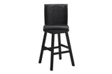 Hillshaw Dark-Cherry Solid Wood Faux Leather Upholstered Seat Triangular Dining Room Set - Ella Furniture