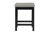 Connected Black Modern Casual Wood And Metal Fabric Upholstery Counter Height Dining Room Set - Ella Furniture