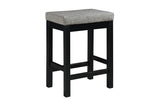 Connected Black Modern Casual Wood And Metal Fabric Upholstery Counter Height Dining Room Set - Ella Furniture