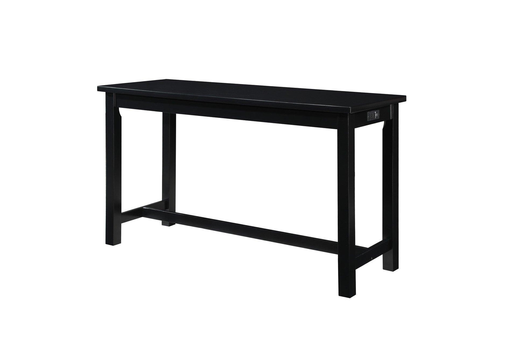 Connected Black Modern Casual Wood And Metal Fabric Upholstery Counter Height Dining Room Set - Ella Furniture