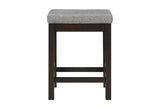 Connected Espresso Modern Casual Wood And Metal Fabric Upholstery Counter Height Dining Room Set - Ella Furniture