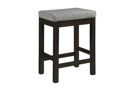 Connected Espresso Modern Casual Wood And Metal Fabric Upholstery Counter Height Dining Room Set - Ella Furniture