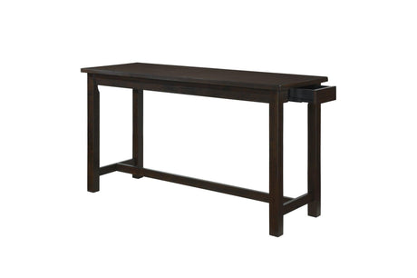 Connected Espresso Modern Casual Wood And Metal Fabric Upholstery Counter Height Dining Room Set - Ella Furniture