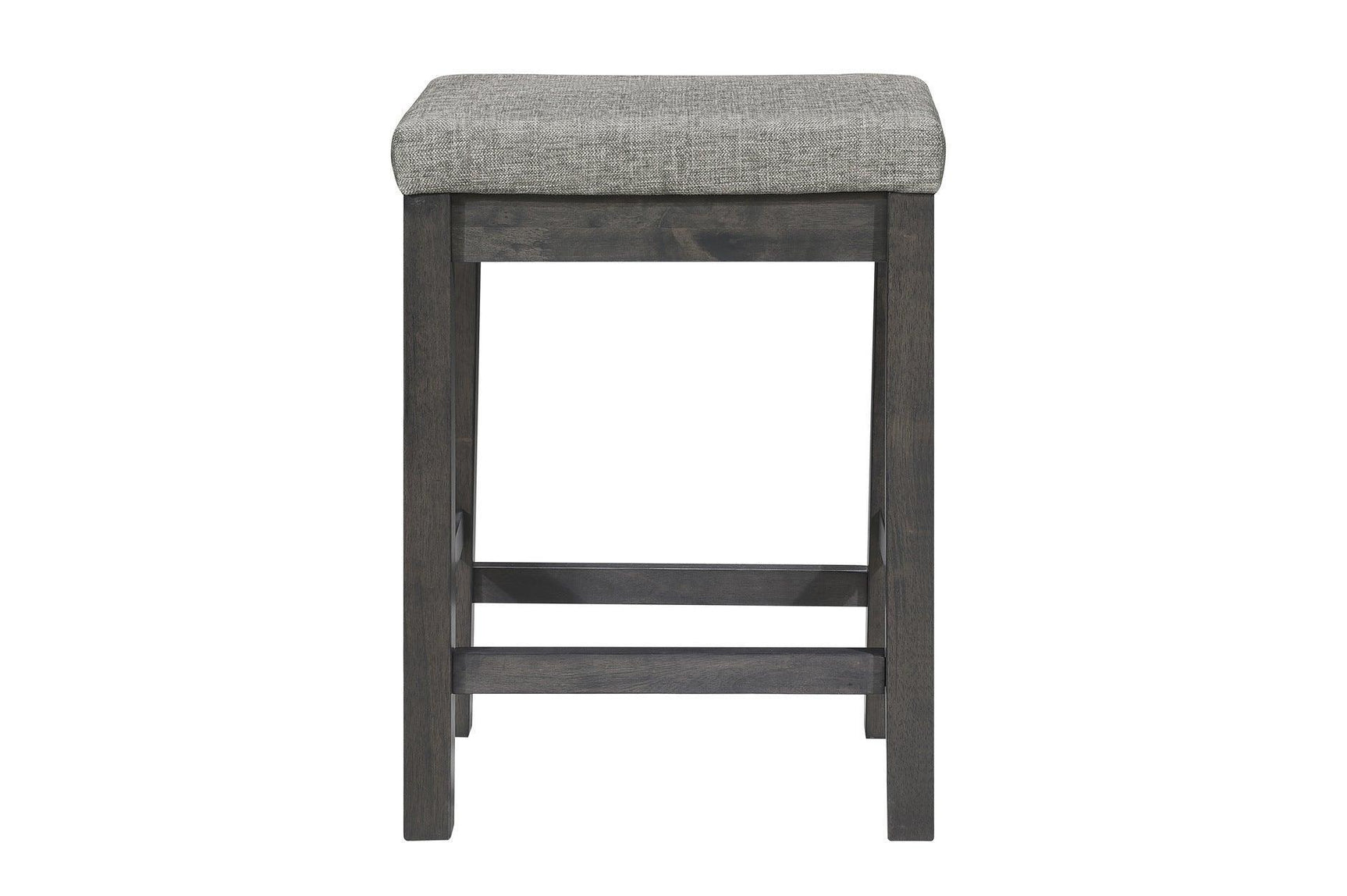 Connected Gray Wood And Metal Fabric Upholstery Seat Rectangular Counter Height Dining Room Set - Ella Furniture